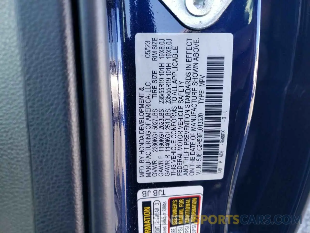 15 Photograph of a damaged car 5J8TC2H59PL013520 ACURA RDX 2023