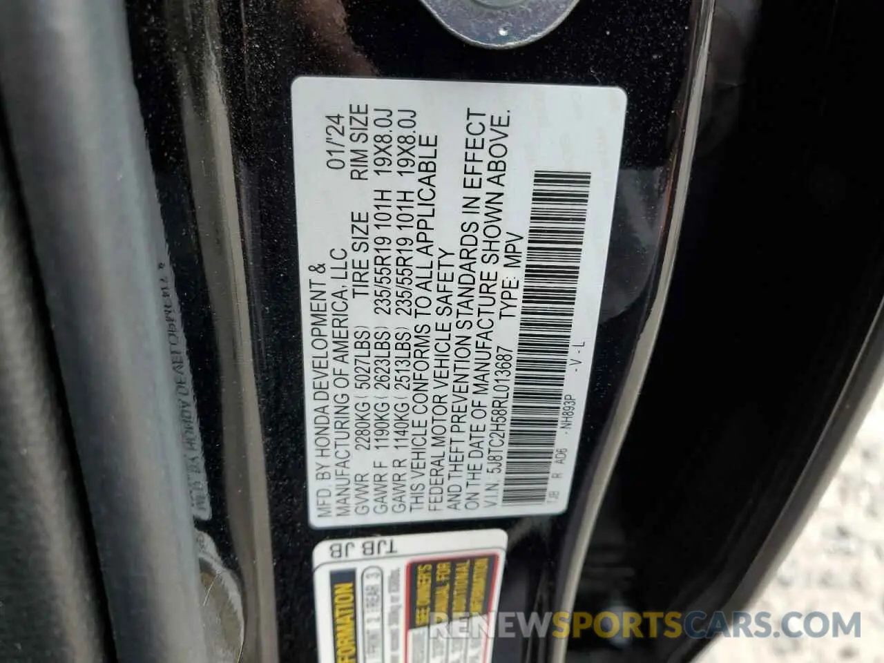 14 Photograph of a damaged car 5J8TC2H58RL013687 ACURA RDX 2024