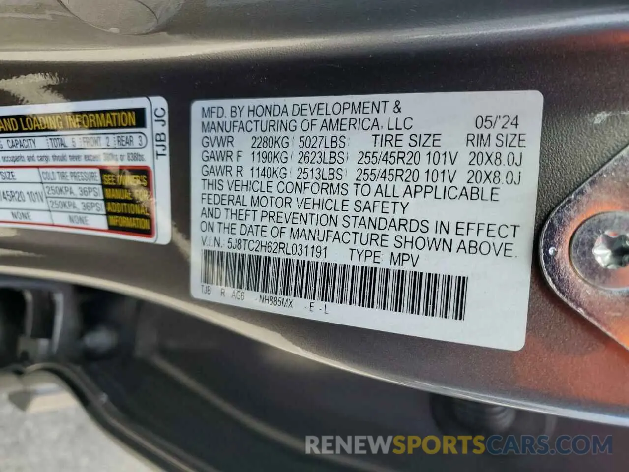 13 Photograph of a damaged car 5J8TC2H62RL031191 ACURA RDX 2024
