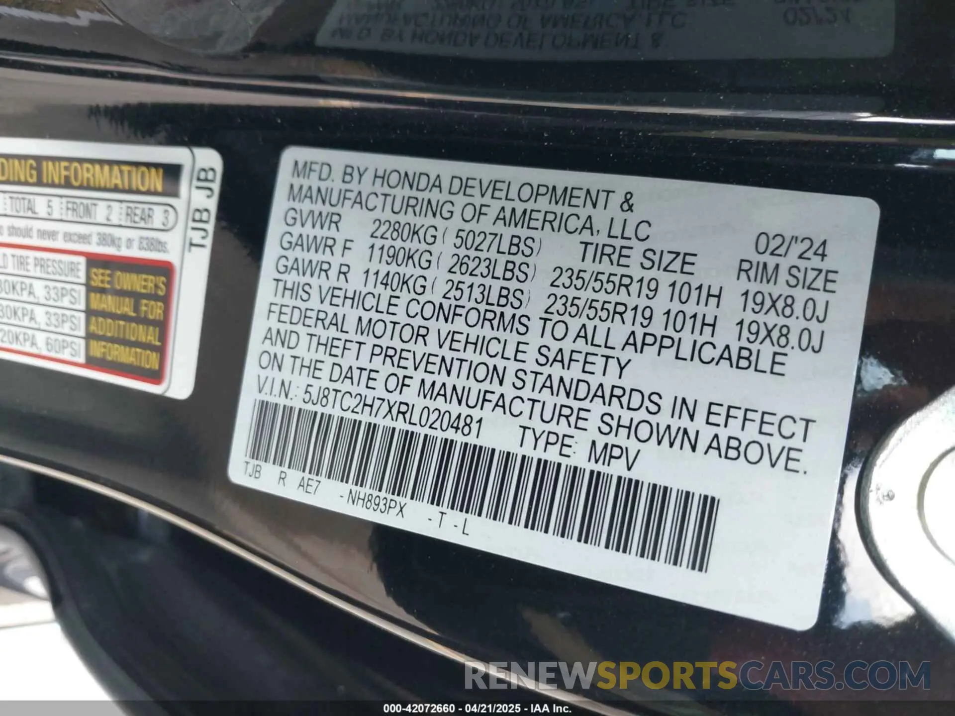 9 Photograph of a damaged car 5J8TC2H7XRL020481 ACURA RDX 2024