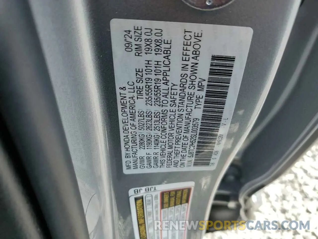 13 Photograph of a damaged car 5J8TC2H52SL003579 ACURA RDX 2025