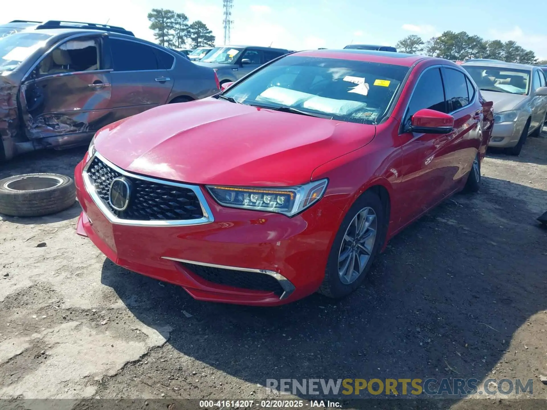 2 Photograph of a damaged car 19UUB1F36KA007116 ACURA TLX 2019
