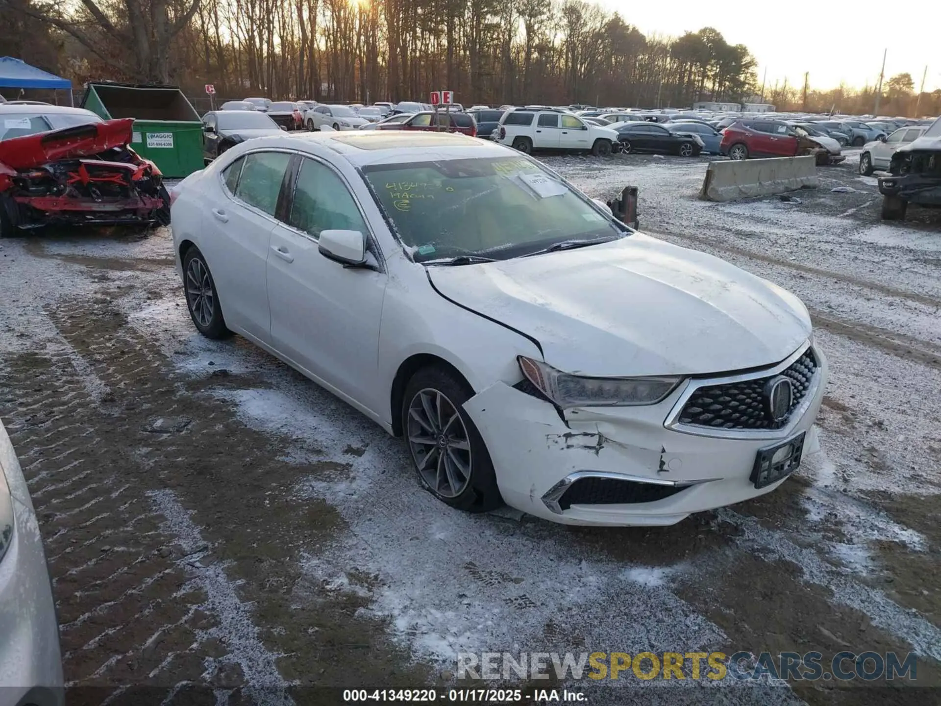 1 Photograph of a damaged car 19UUB1F39KA009006 ACURA TLX 2019