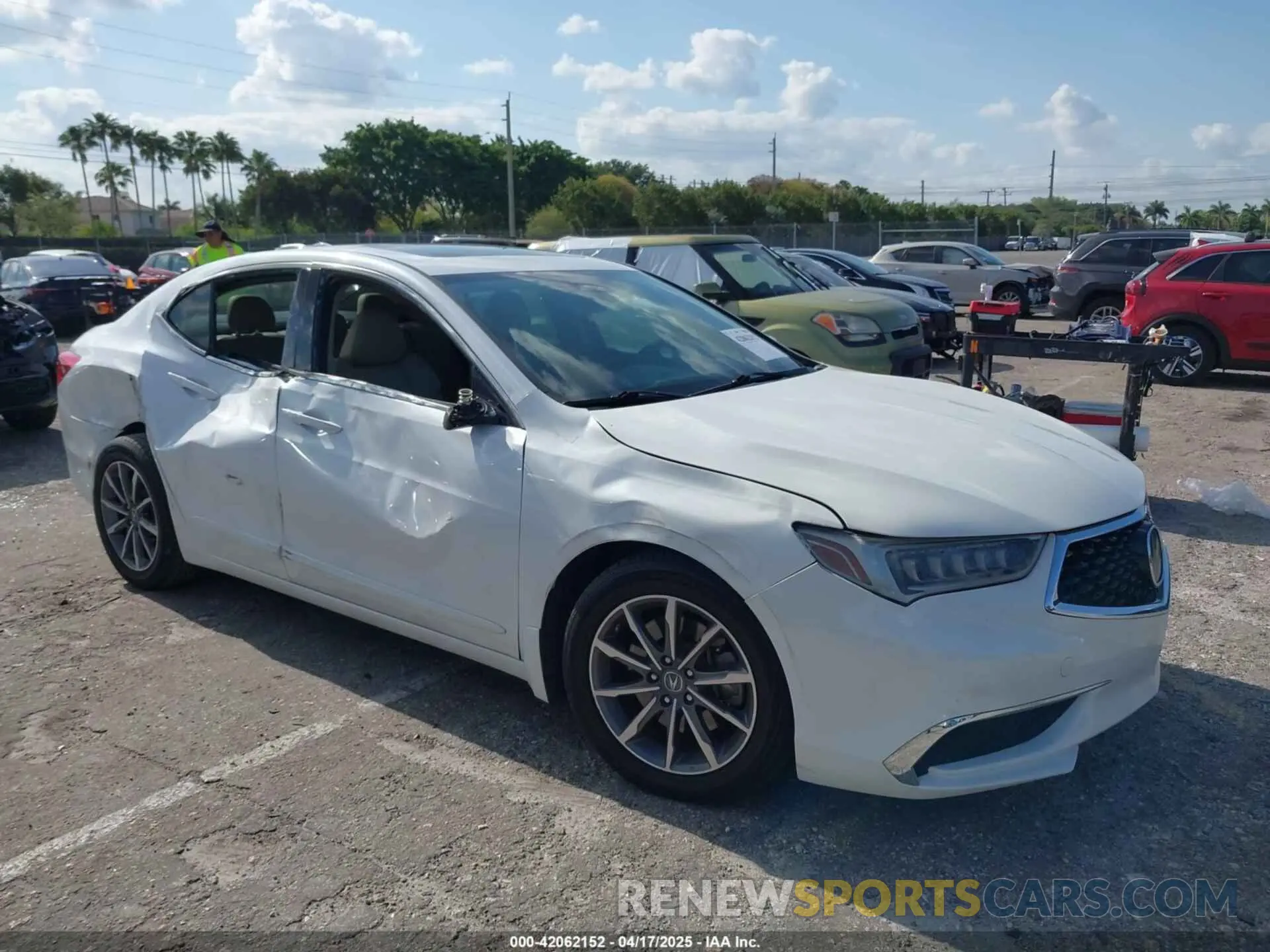 1 Photograph of a damaged car 19UUB1F52KA006384 ACURA TLX 2019