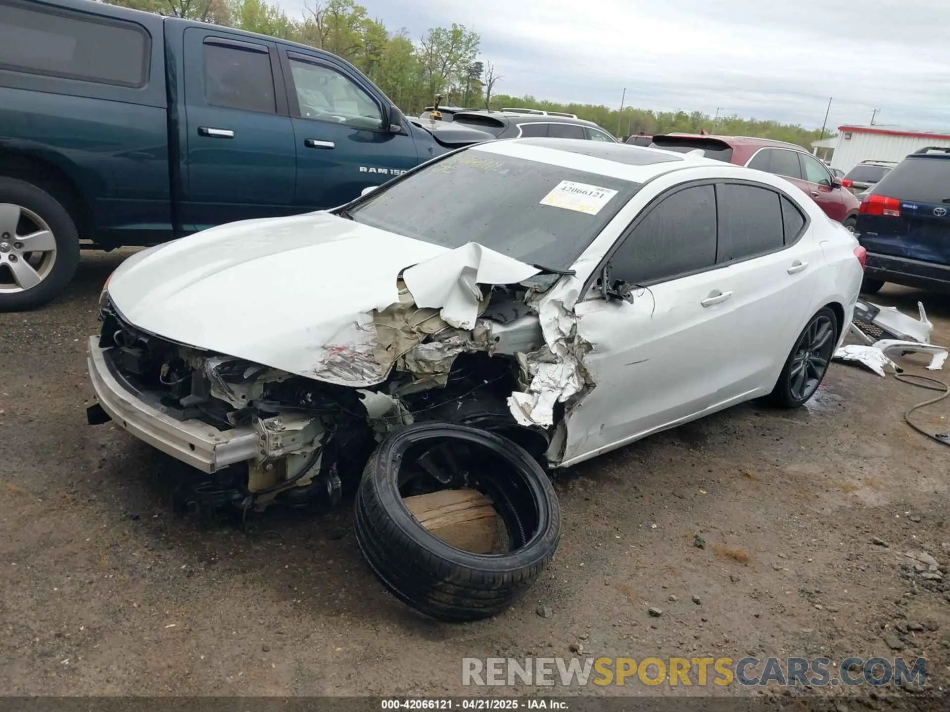 2 Photograph of a damaged car 19UUB1F69KA005273 ACURA TLX 2019