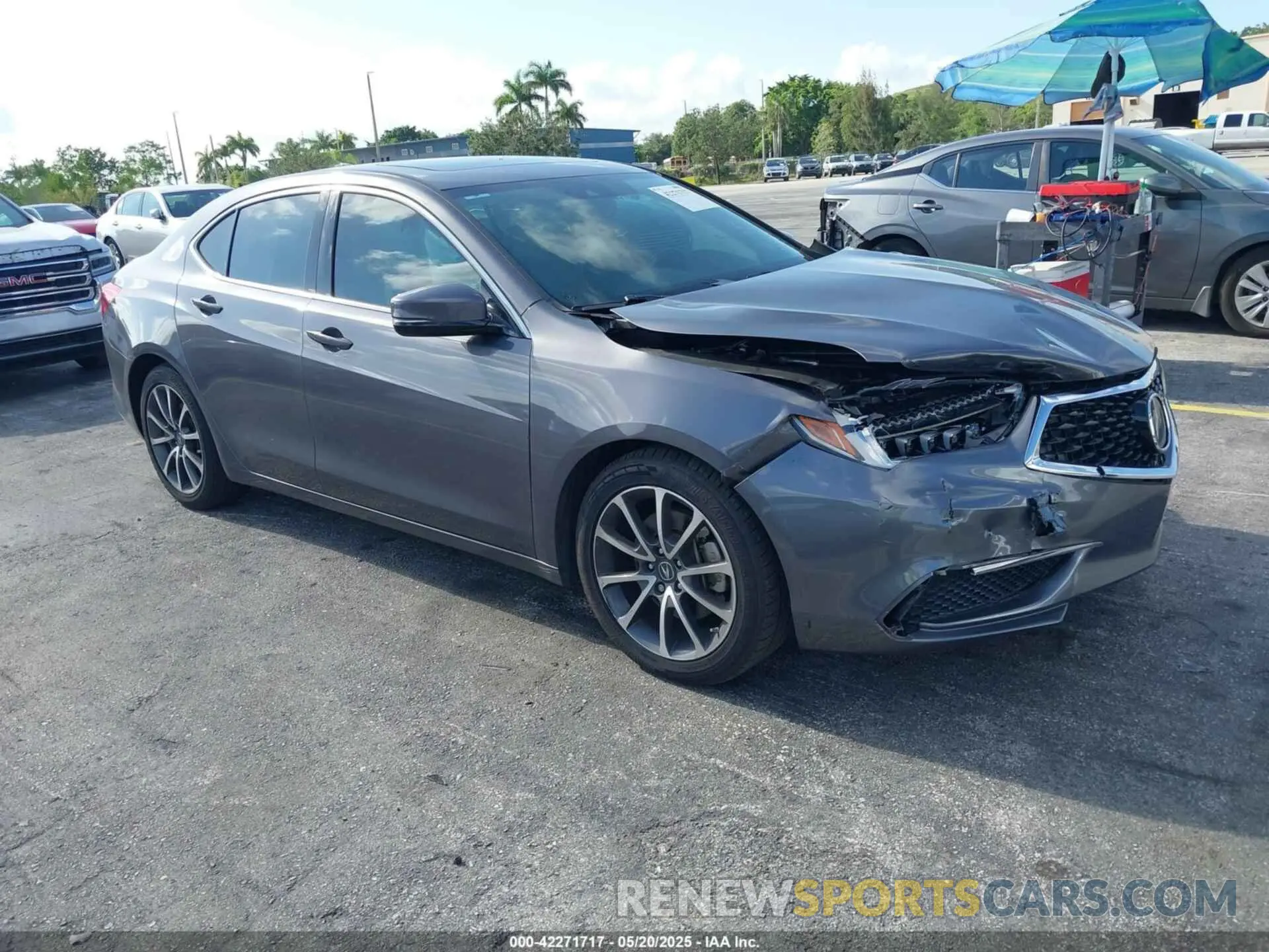 1 Photograph of a damaged car 19UUB2F38KA002232 ACURA TLX 2019