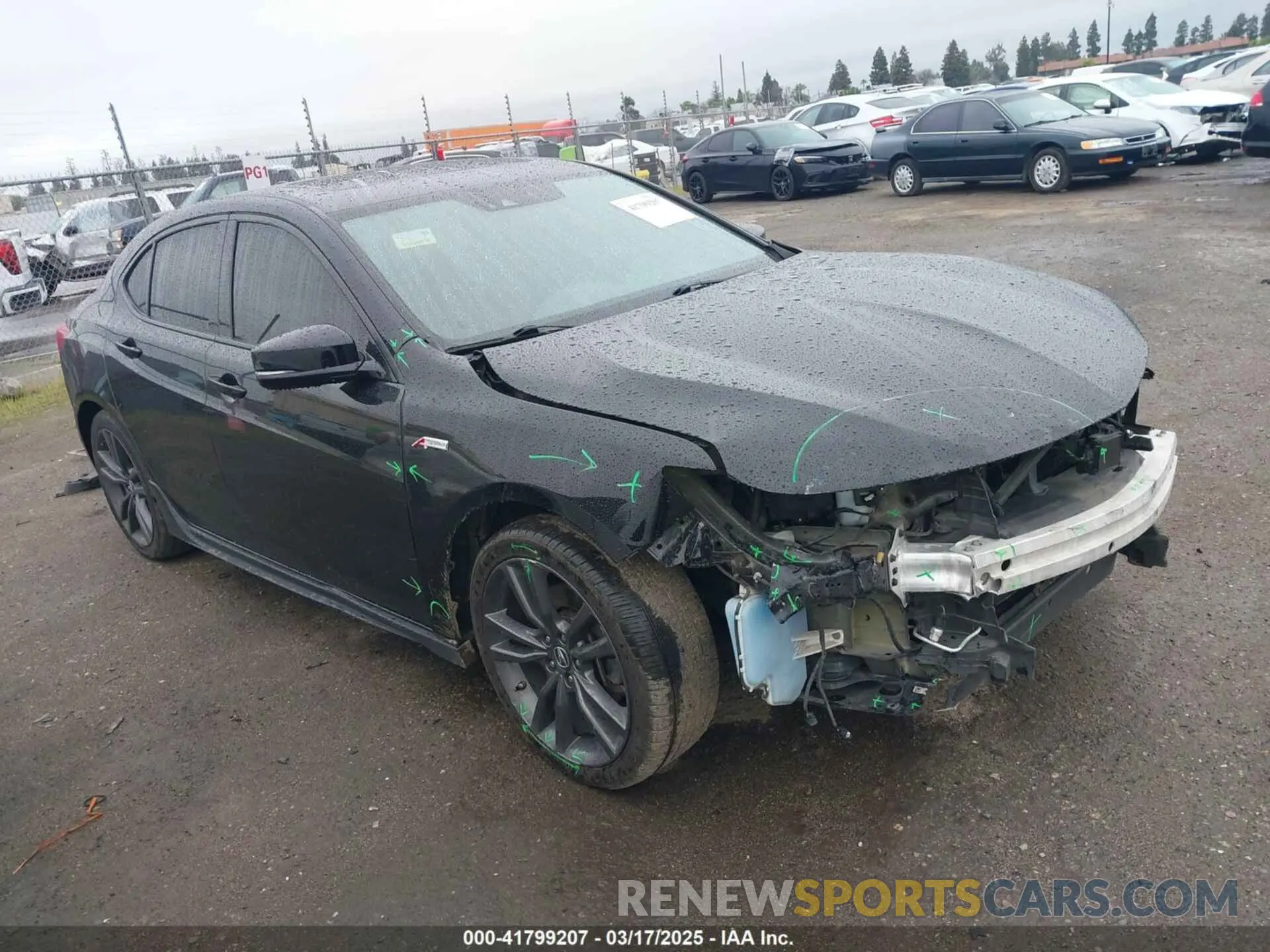1 Photograph of a damaged car 19UUB2F61KA005581 ACURA TLX 2019