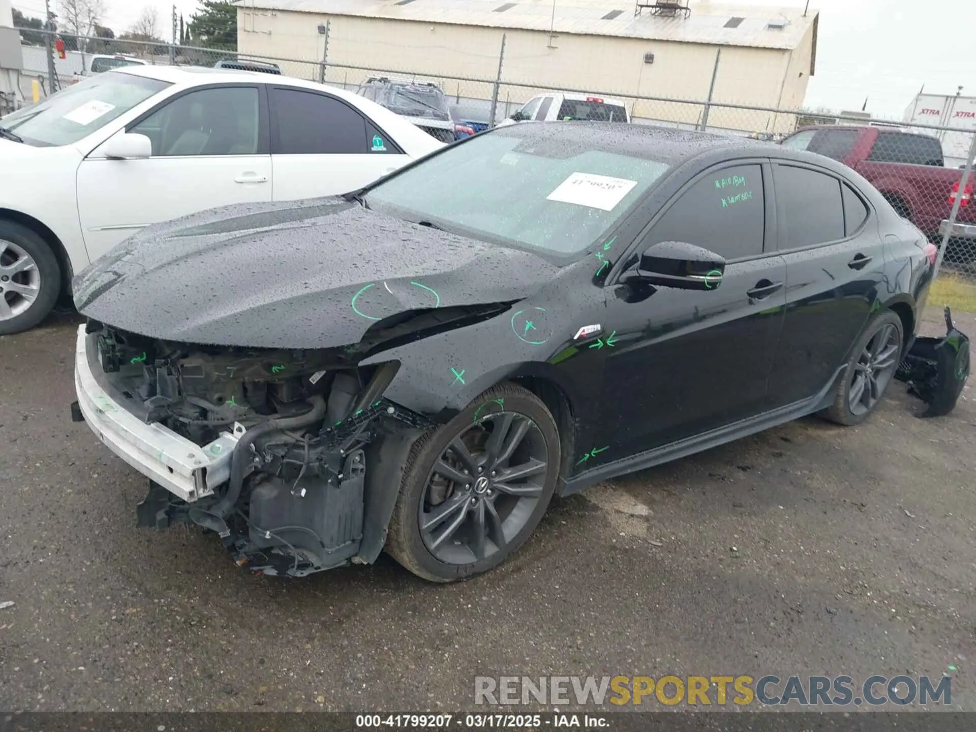 2 Photograph of a damaged car 19UUB2F61KA005581 ACURA TLX 2019