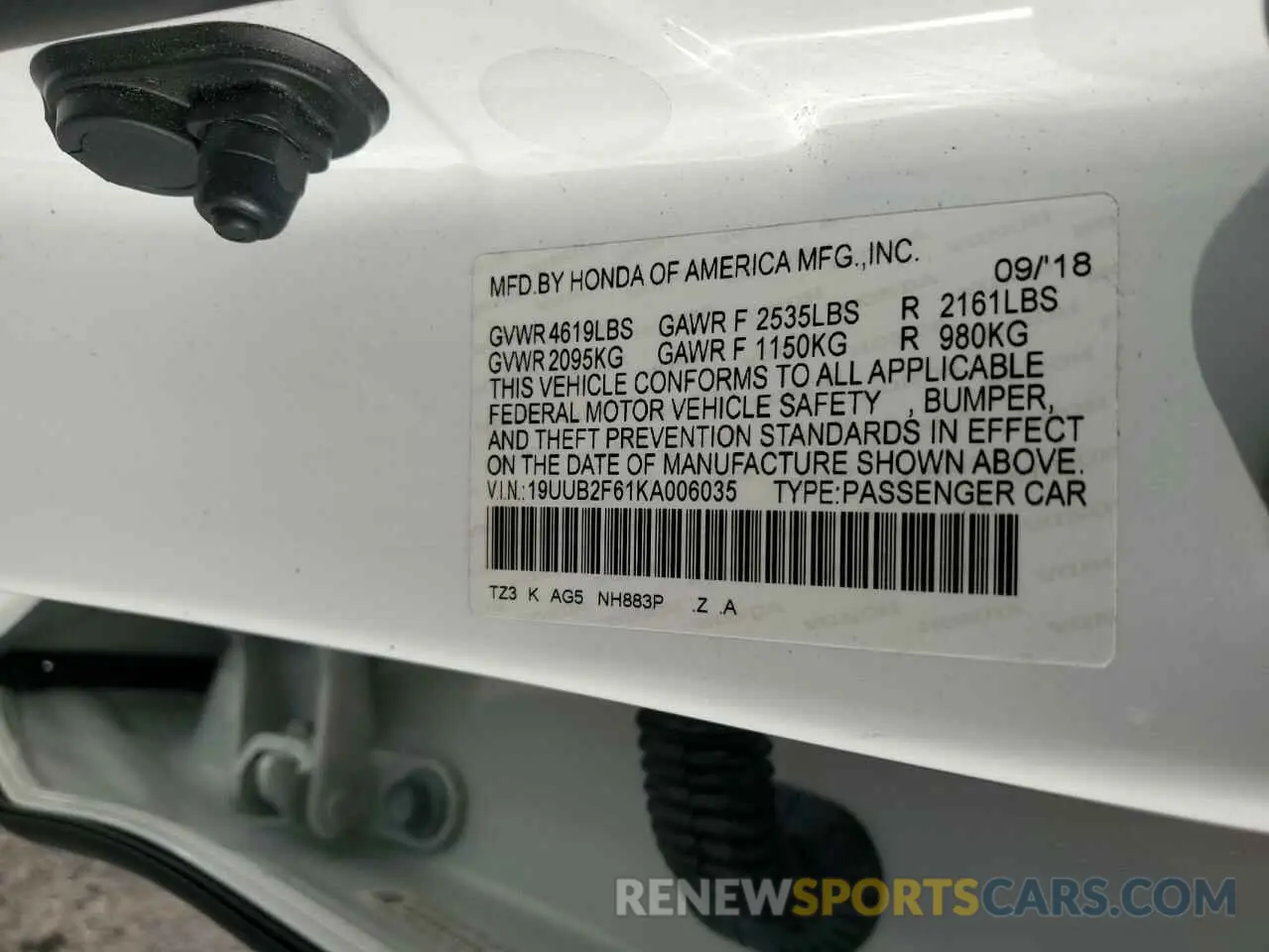 12 Photograph of a damaged car 19UUB2F61KA006035 ACURA TLX 2019