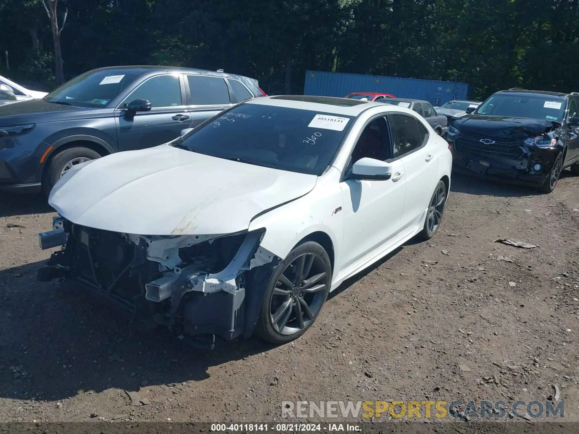 2 Photograph of a damaged car 19UUB2F66KA003762 ACURA TLX 2019
