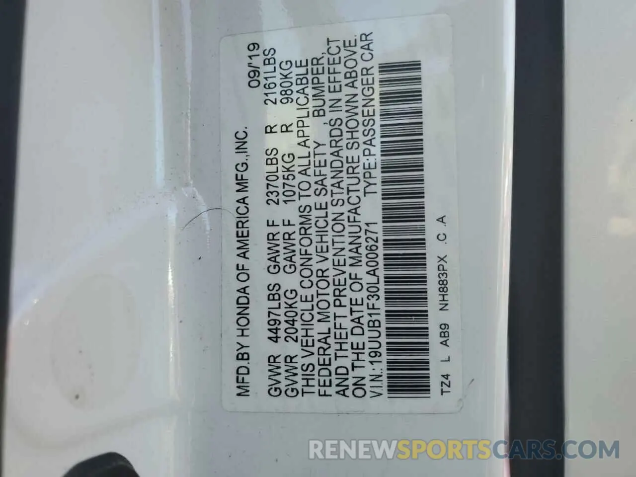14 Photograph of a damaged car 19UUB1F30LA006271 ACURA TLX 2020