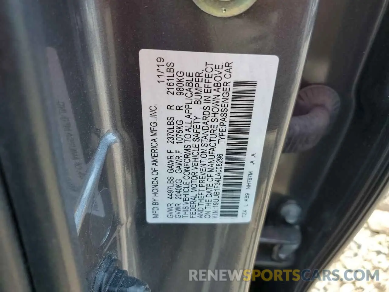 12 Photograph of a damaged car 19UUB1F34LA008296 ACURA TLX 2020