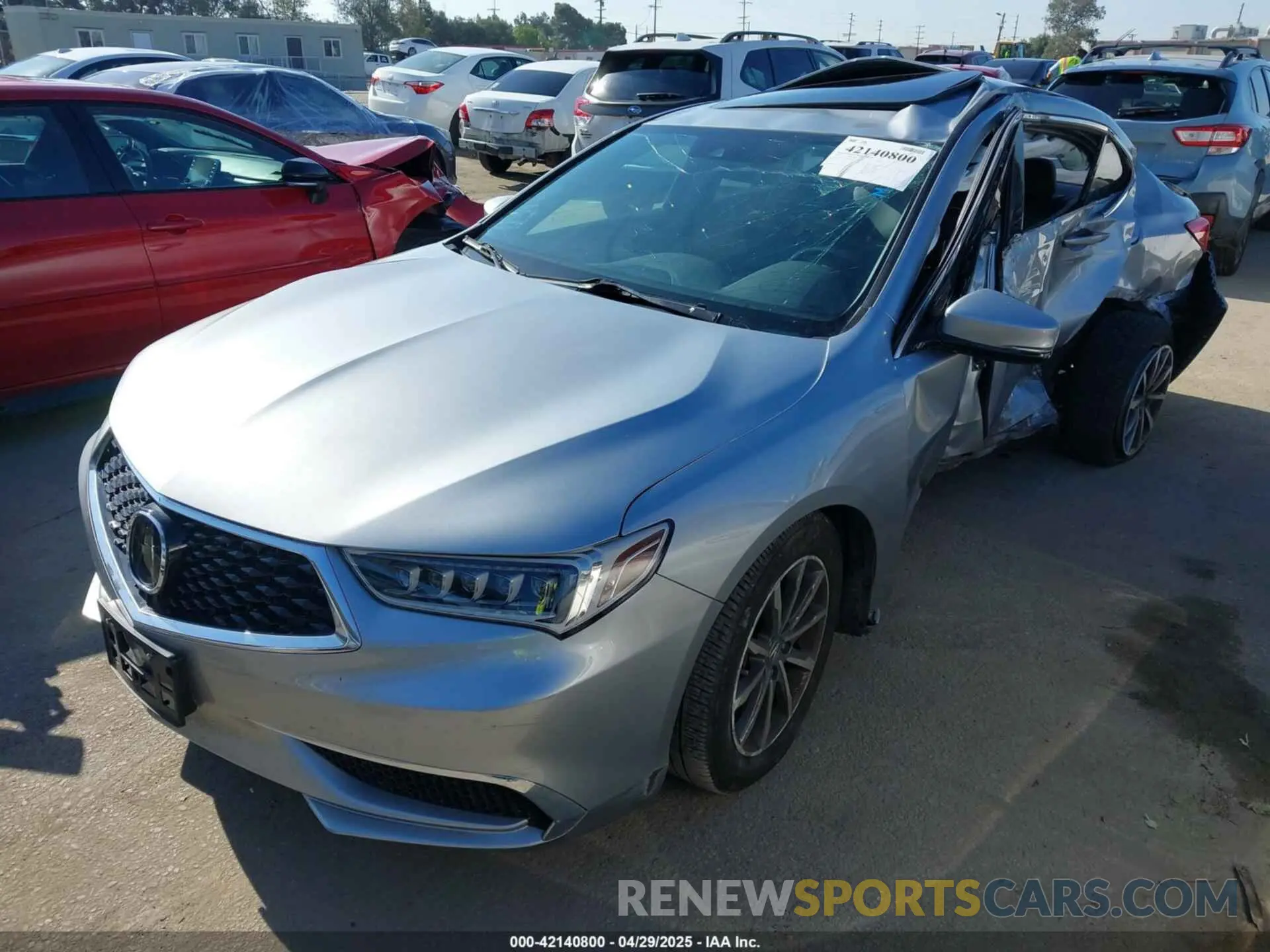 2 Photograph of a damaged car 19UUB1F37LA007627 ACURA TLX 2020