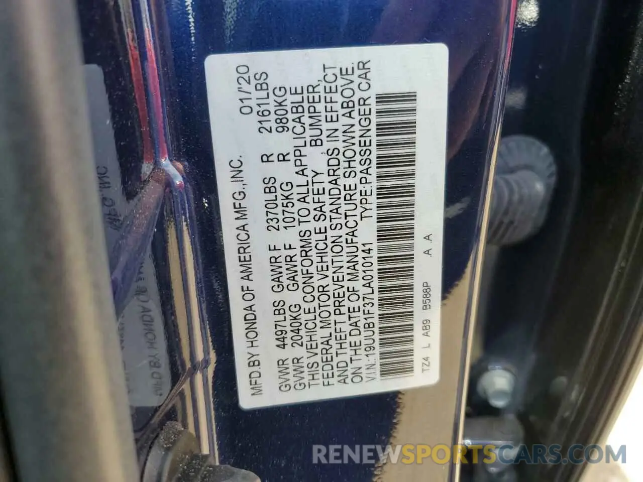12 Photograph of a damaged car 19UUB1F37LA010141 ACURA TLX 2020