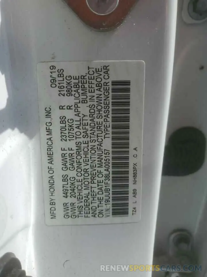 12 Photograph of a damaged car 19UUB1F38LA005157 ACURA TLX 2020