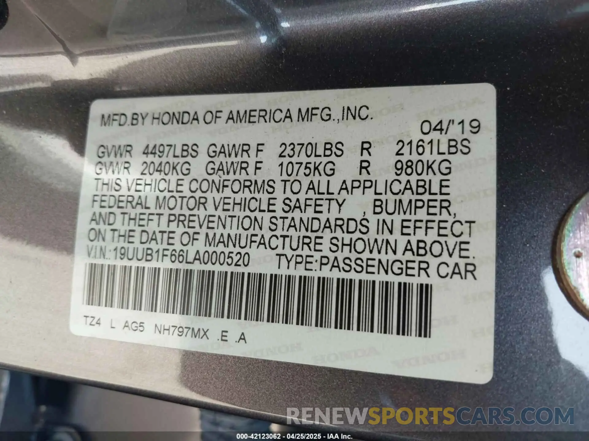 9 Photograph of a damaged car 19UUB1F66LA000520 ACURA TLX 2020