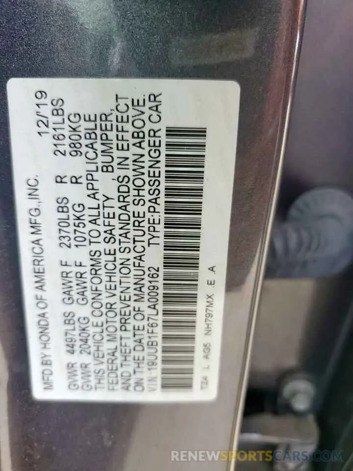 14 Photograph of a damaged car 19UUB1F67LA009162 ACURA TLX 2020
