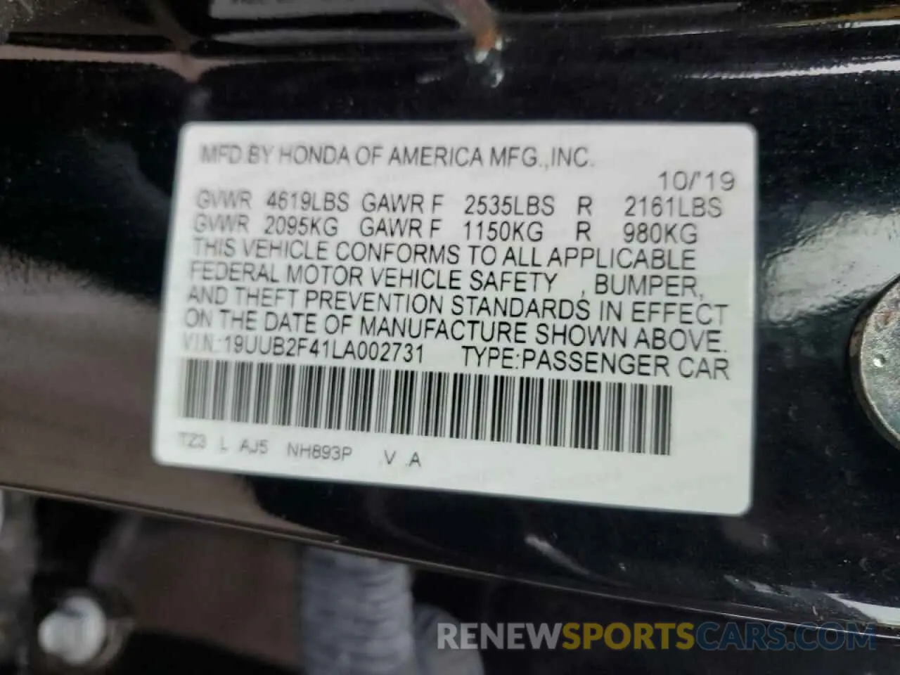 12 Photograph of a damaged car 19UUB2F41LA002731 ACURA TLX 2020