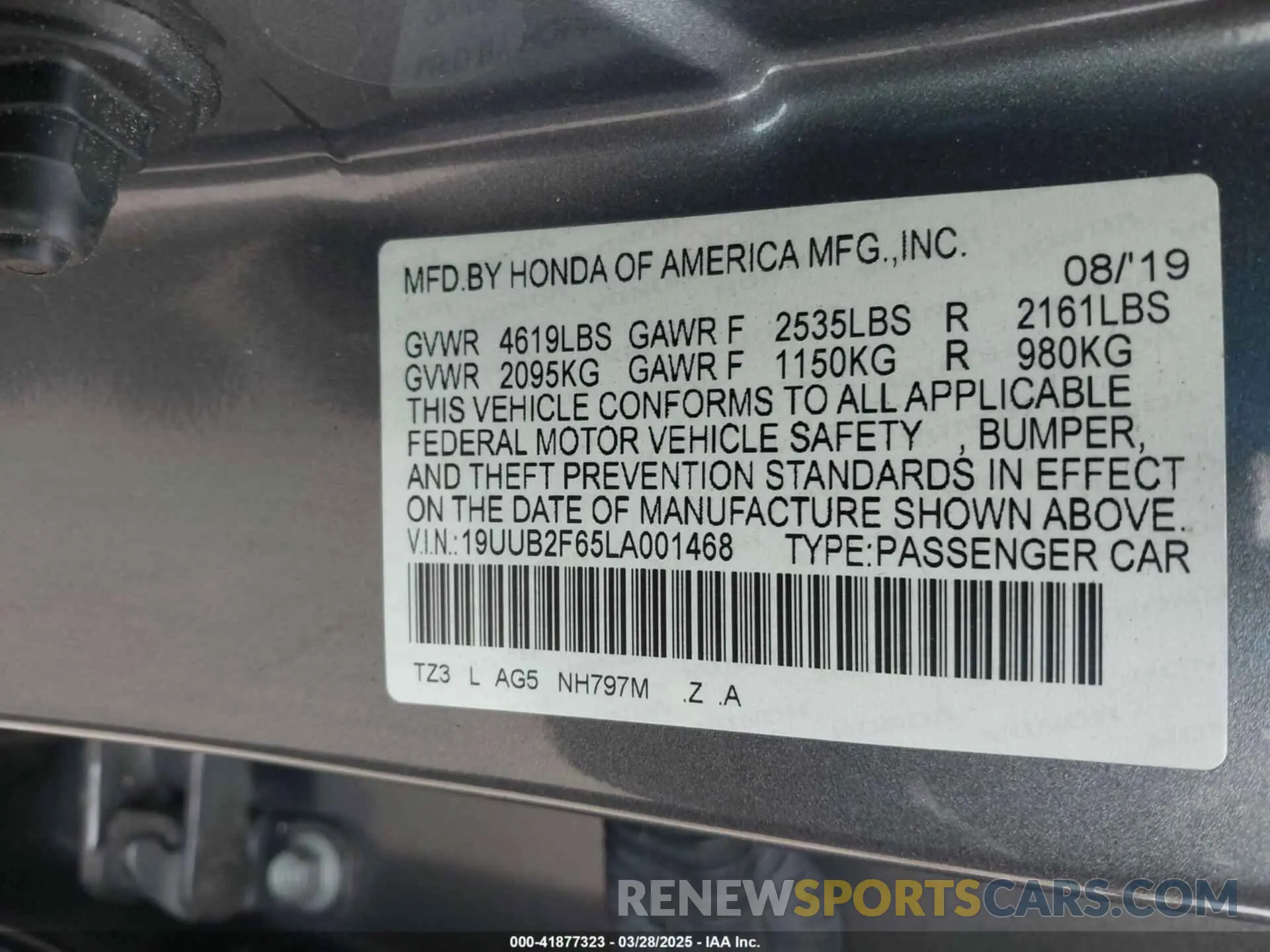 9 Photograph of a damaged car 19UUB2F65LA001468 ACURA TLX 2020