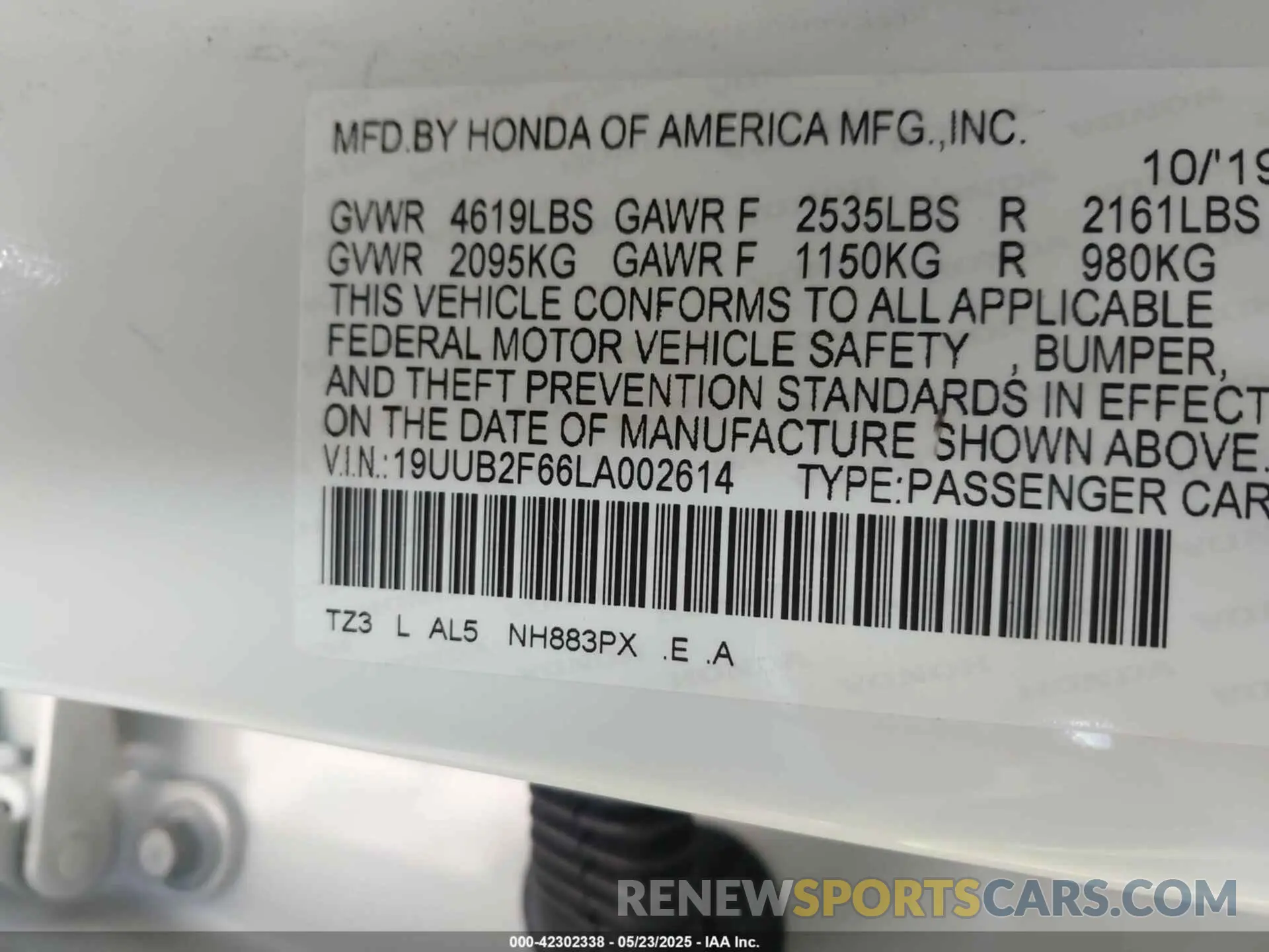 9 Photograph of a damaged car 19UUB2F66LA002614 ACURA TLX 2020