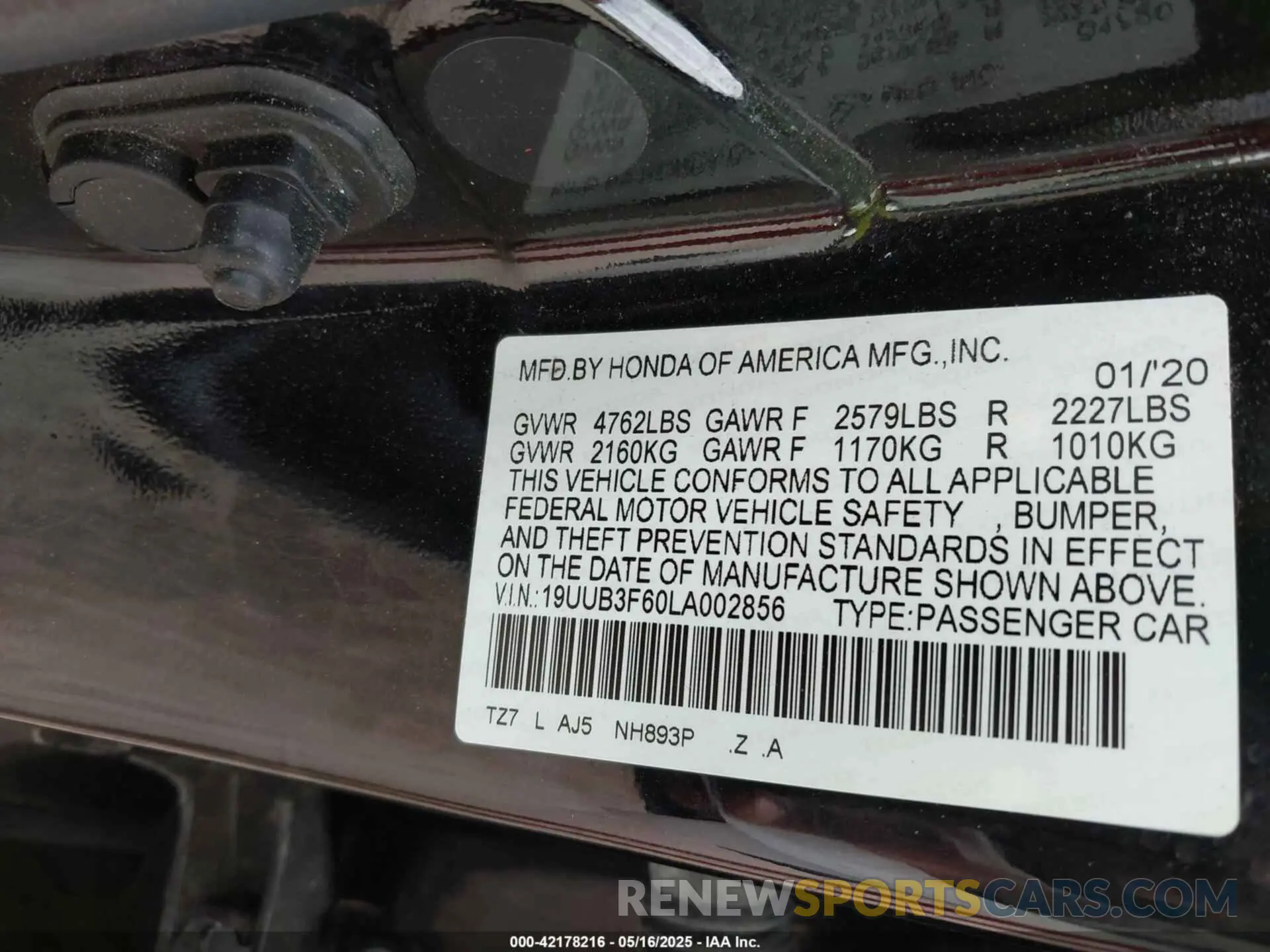 9 Photograph of a damaged car 19UUB3F60LA002856 ACURA TLX 2020