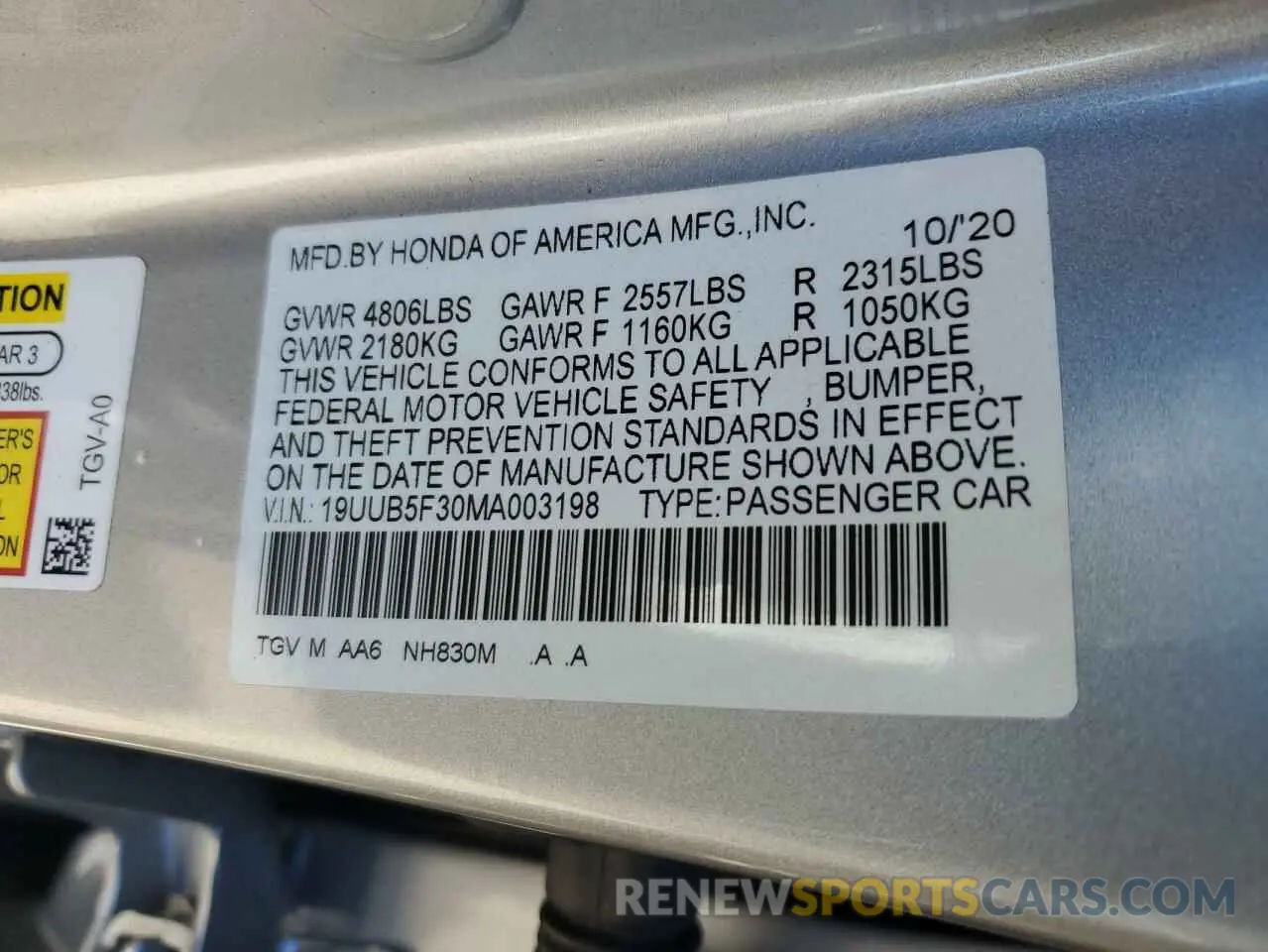 14 Photograph of a damaged car 19UUB5F30MA003198 ACURA TLX 2021