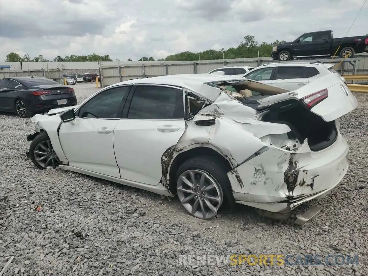 2 Photograph of a damaged car 19UUB5F33MA000800 ACURA TLX 2021