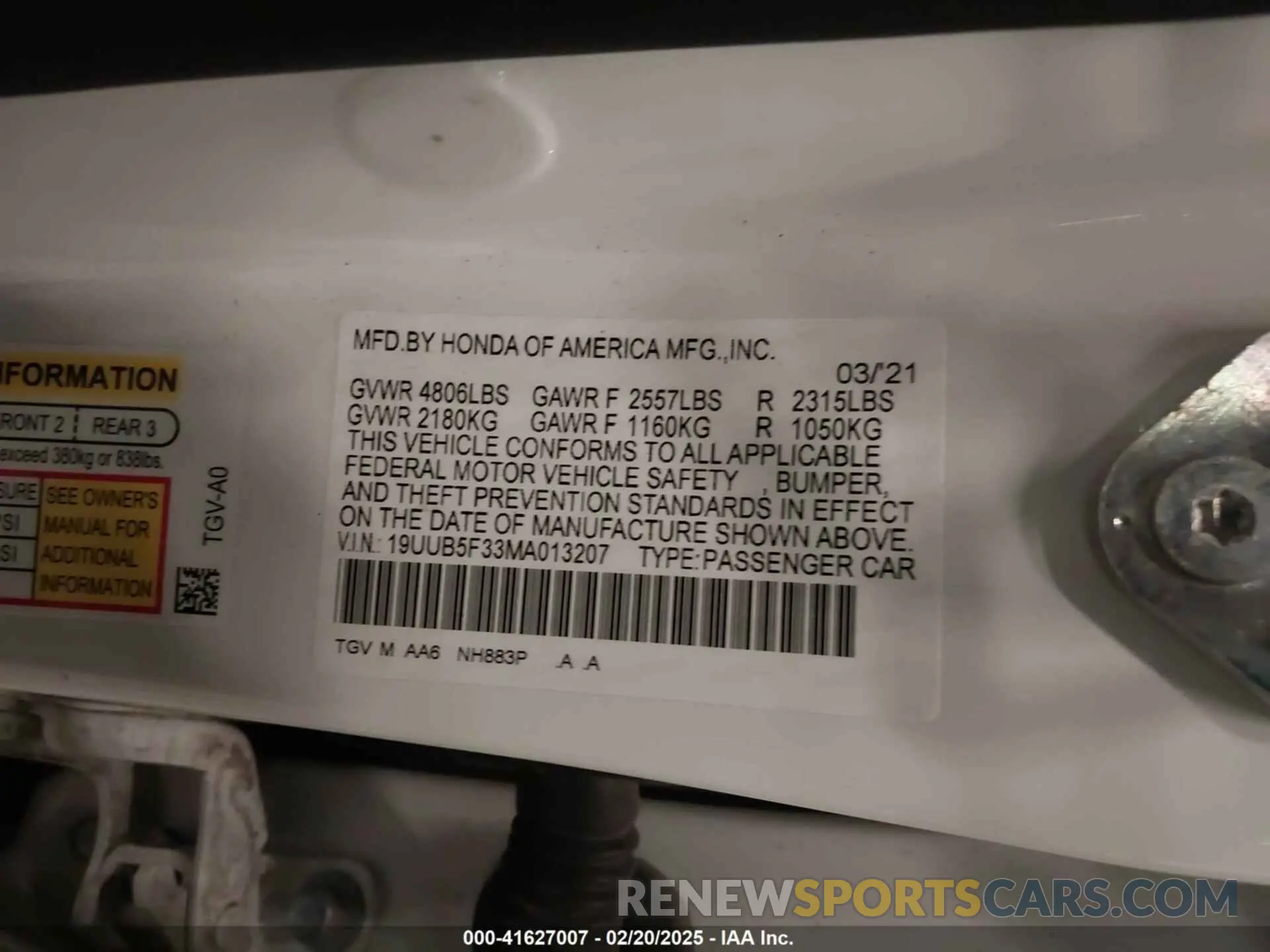 9 Photograph of a damaged car 19UUB5F33MA013207 ACURA TLX 2021