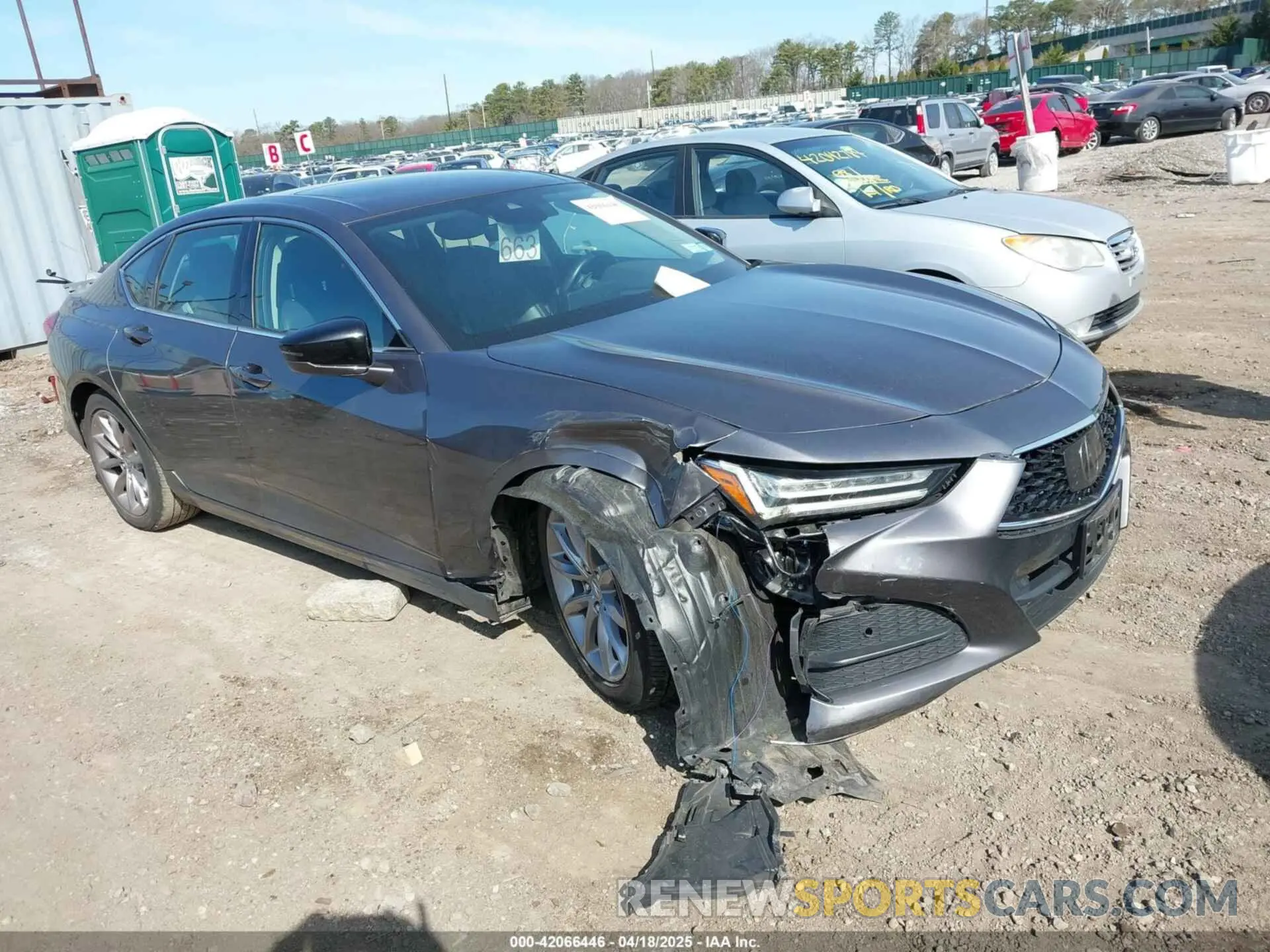 1 Photograph of a damaged car 19UUB5F39MA007413 ACURA TLX 2021