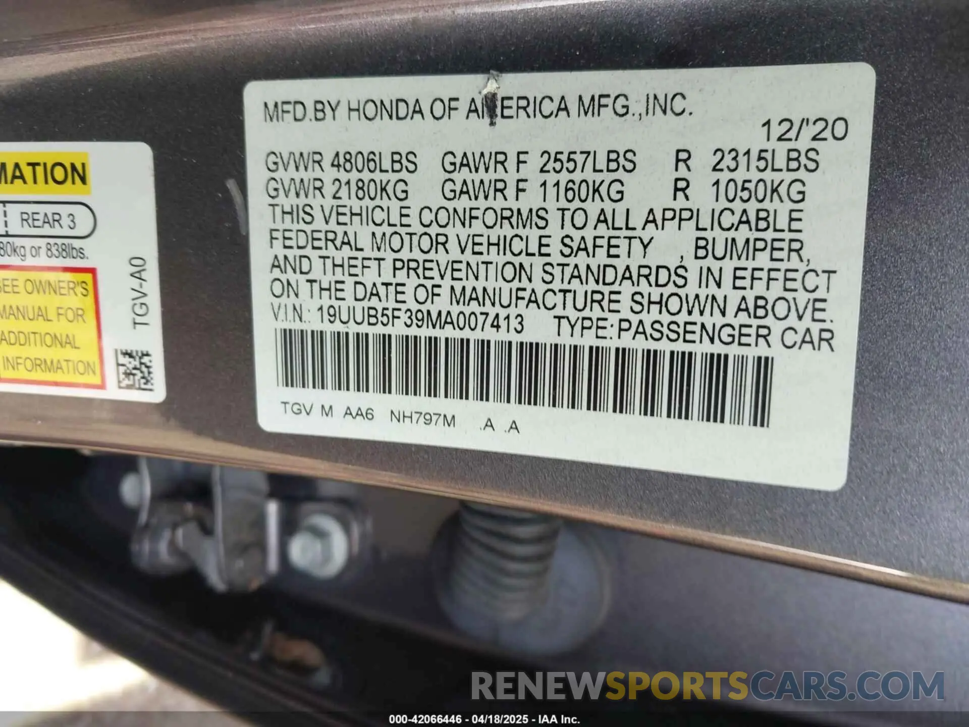 9 Photograph of a damaged car 19UUB5F39MA007413 ACURA TLX 2021