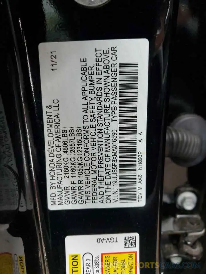 14 Photograph of a damaged car 19UUB5F3XMA016590 ACURA TLX 2021