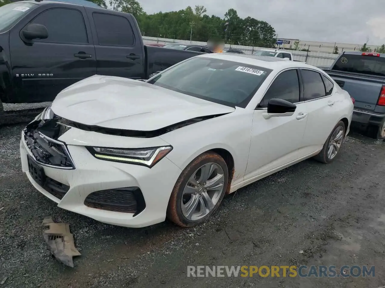 1 Photograph of a damaged car 19UUB5F41MA008113 ACURA TLX 2021