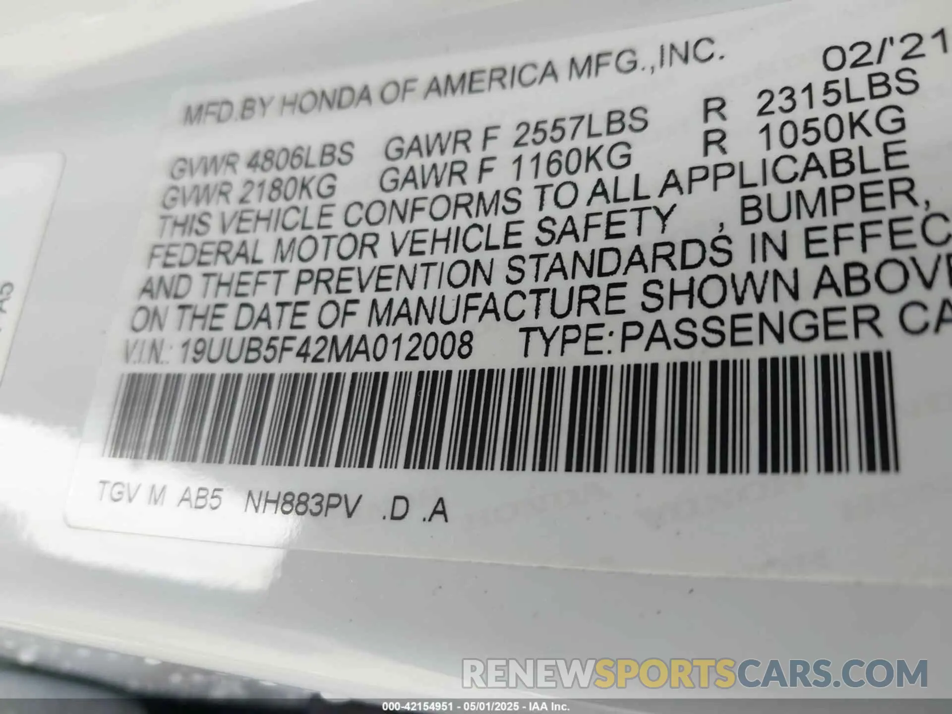 9 Photograph of a damaged car 19UUB5F42MA012008 ACURA TLX 2021