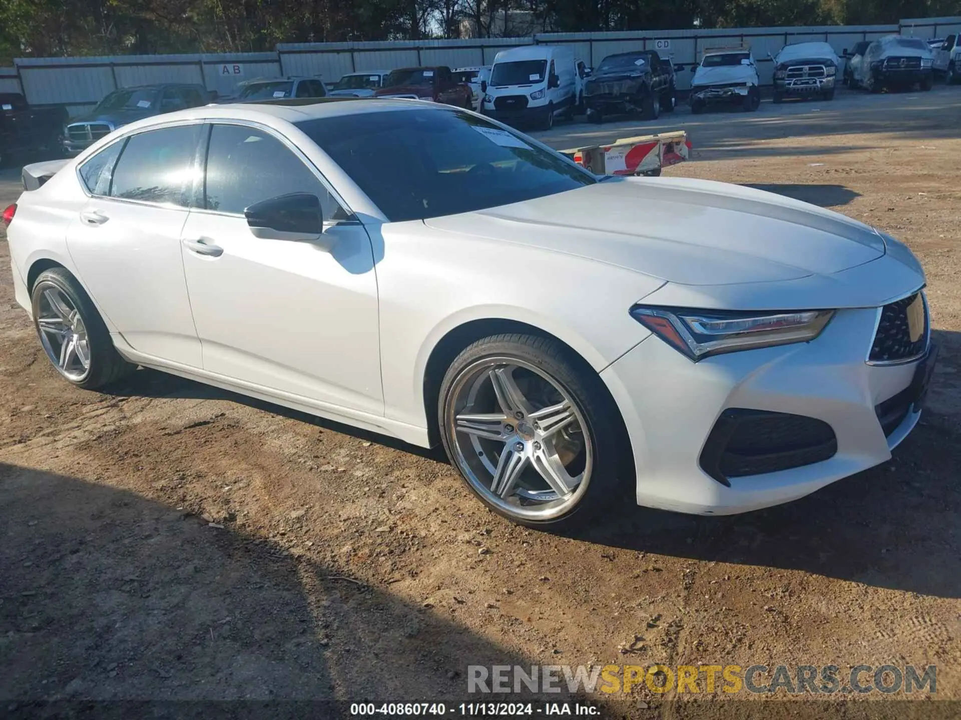1 Photograph of a damaged car 19UUB5F42MA014115 ACURA TLX 2021