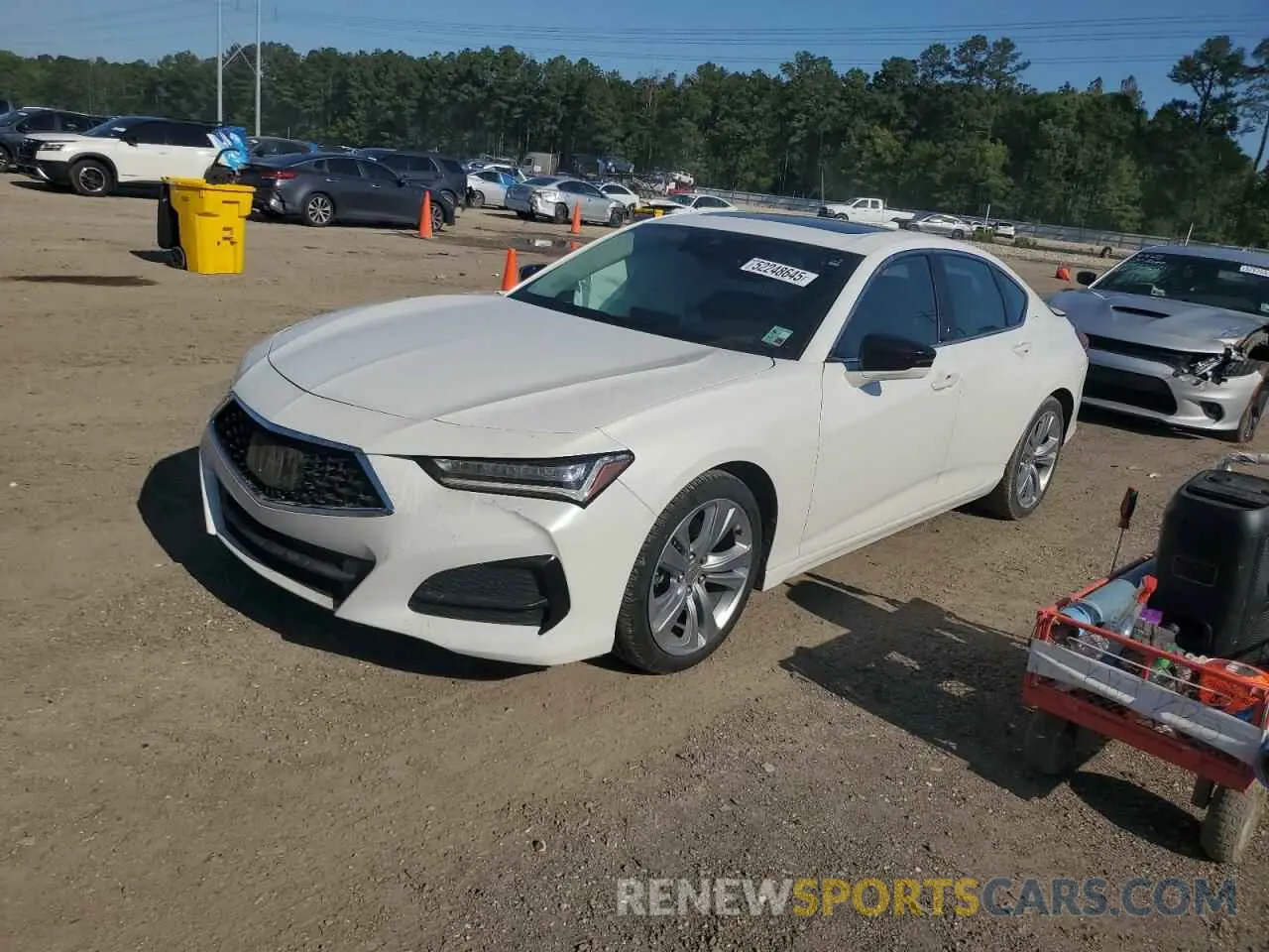 1 Photograph of a damaged car 19UUB5F45MA001956 ACURA TLX 2021