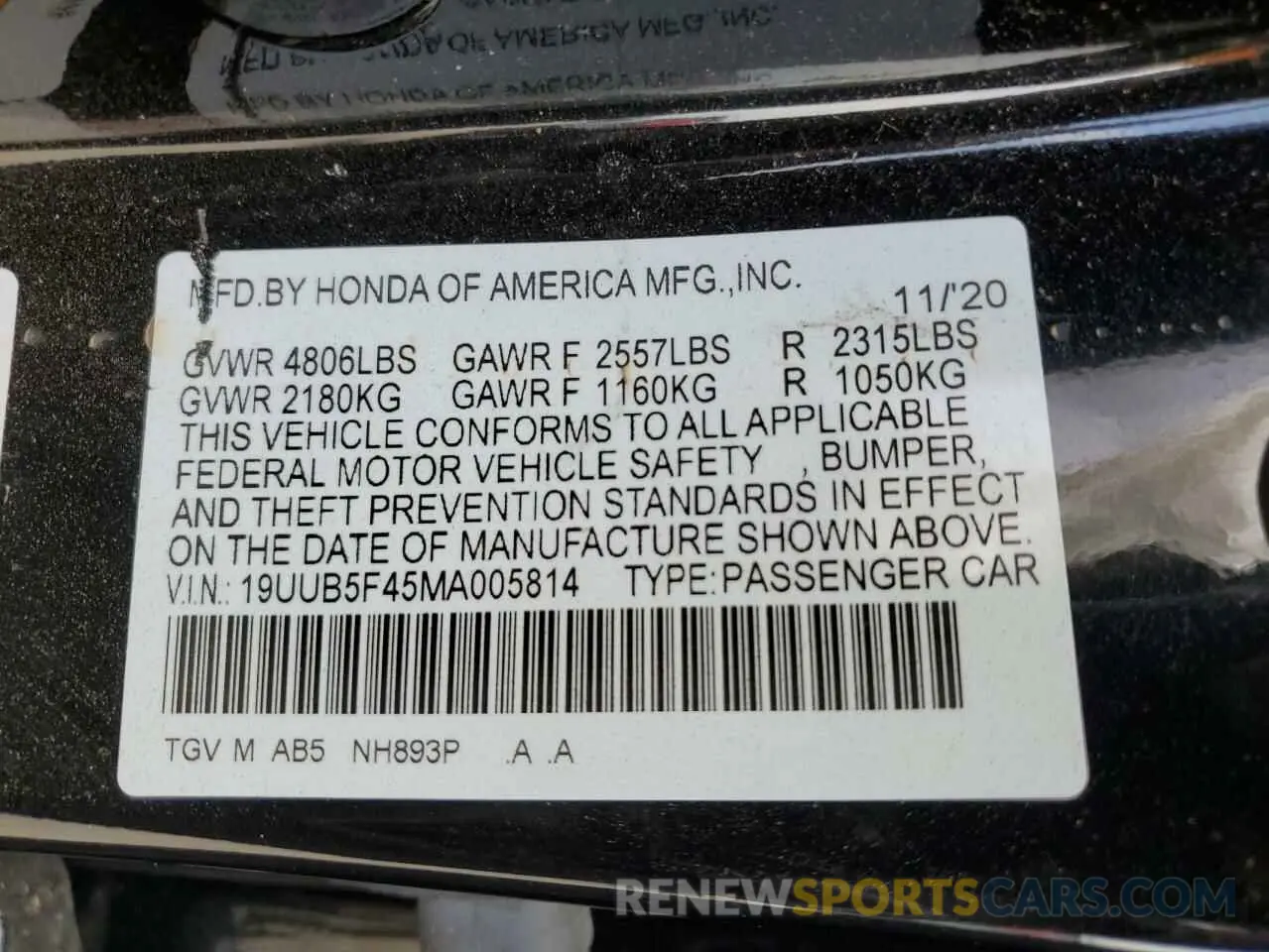 12 Photograph of a damaged car 19UUB5F45MA005814 ACURA TLX 2021