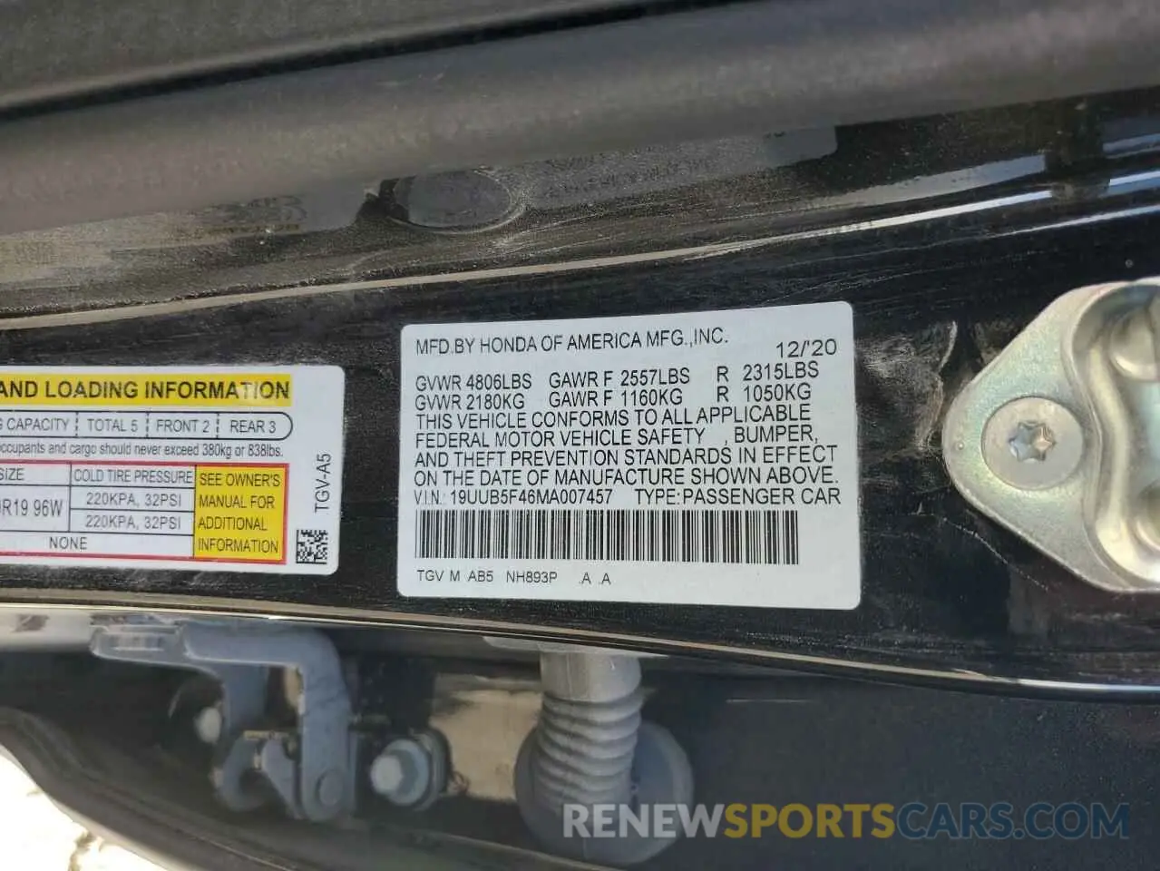 12 Photograph of a damaged car 19UUB5F46MA007457 ACURA TLX 2021