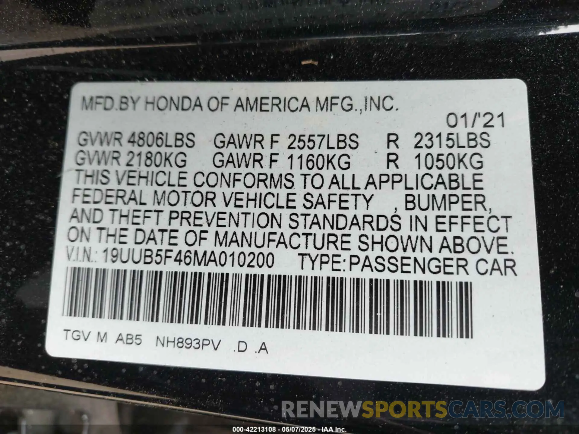 9 Photograph of a damaged car 19UUB5F46MA010200 ACURA TLX 2021