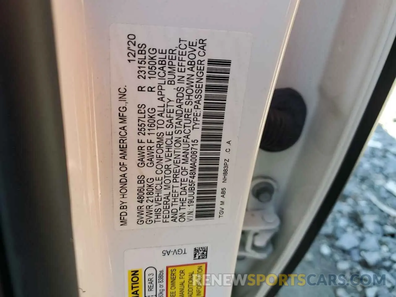 12 Photograph of a damaged car 19UUB5F48MA006715 ACURA TLX 2021