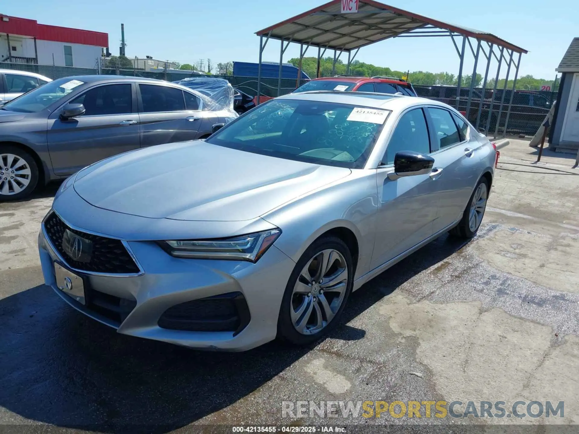 2 Photograph of a damaged car 19UUB5F48MA007055 ACURA TLX 2021