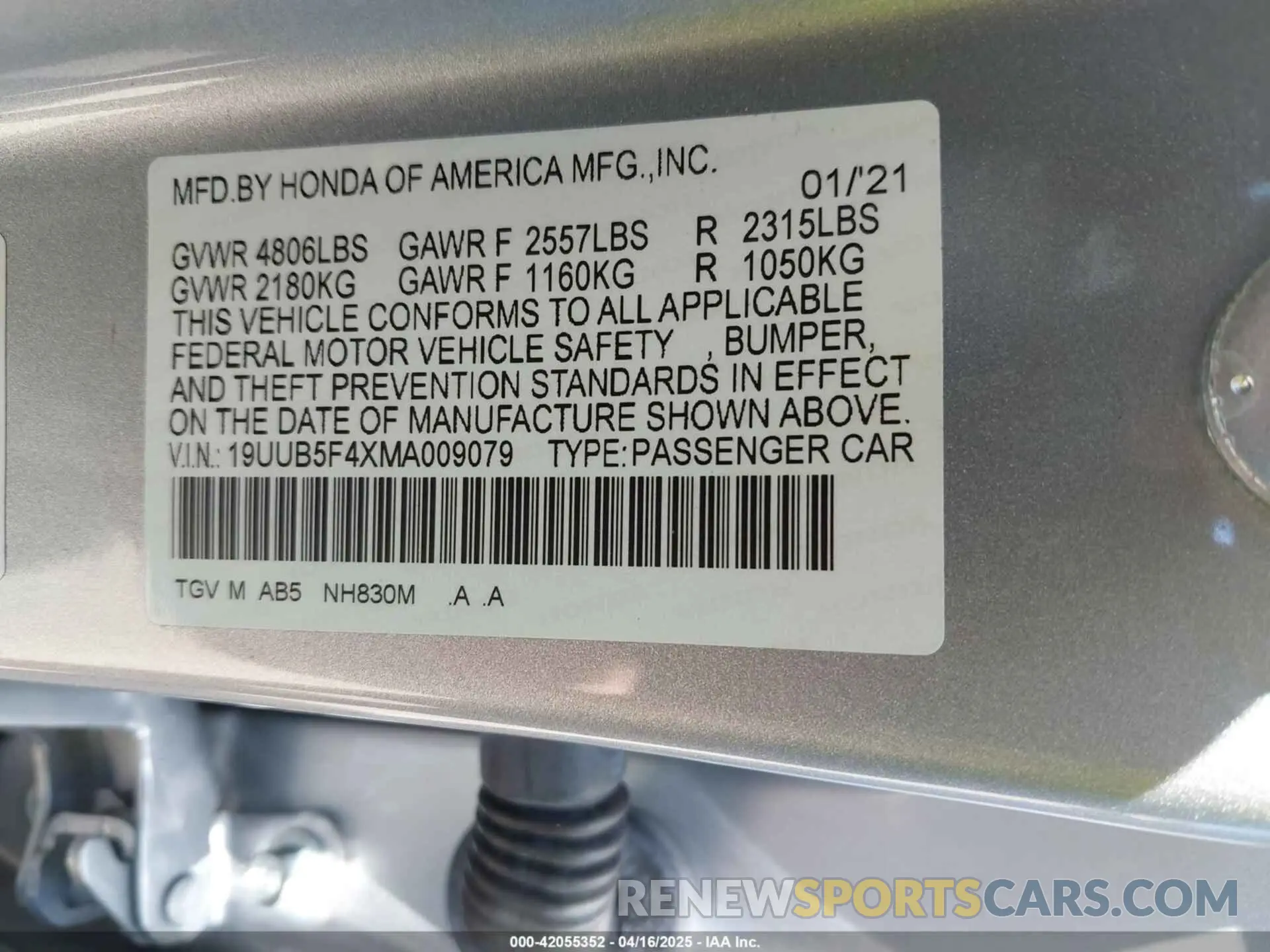 9 Photograph of a damaged car 19UUB5F4XMA009079 ACURA TLX 2021