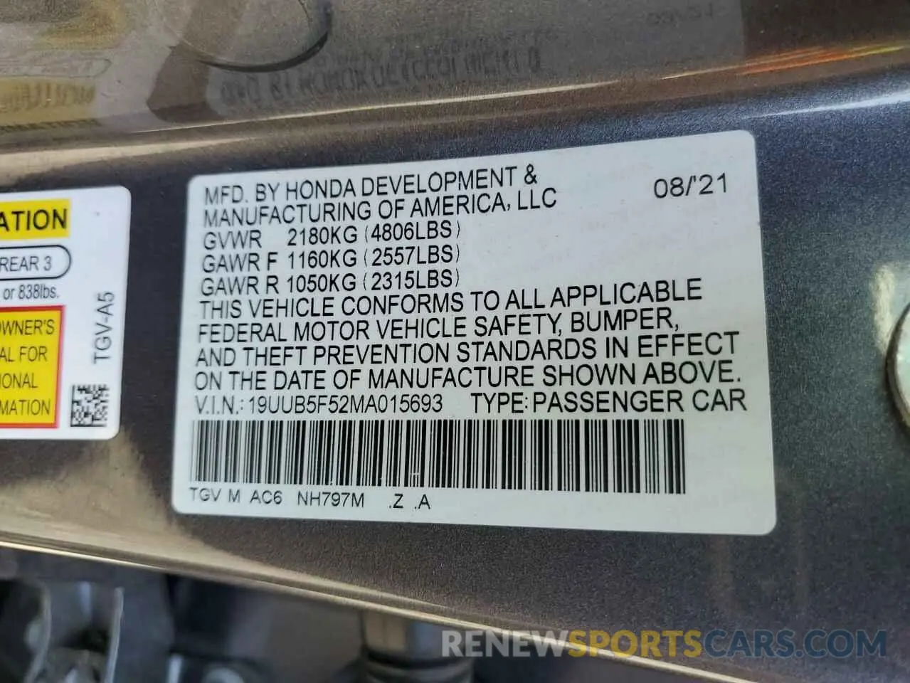 12 Photograph of a damaged car 19UUB5F52MA015693 ACURA TLX 2021