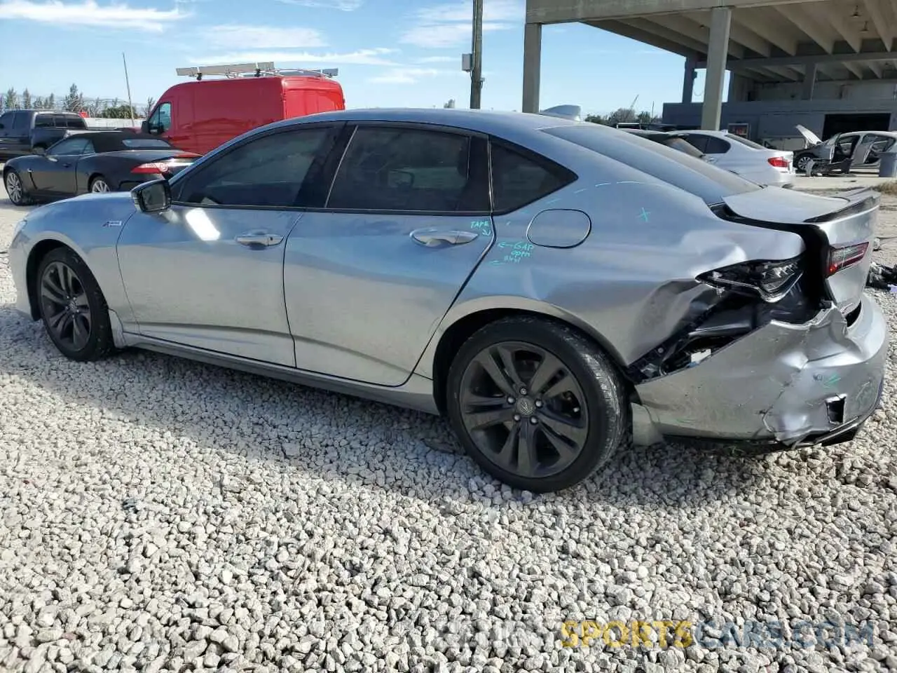 2 Photograph of a damaged car 19UUB5F54MA012441 ACURA TLX 2021