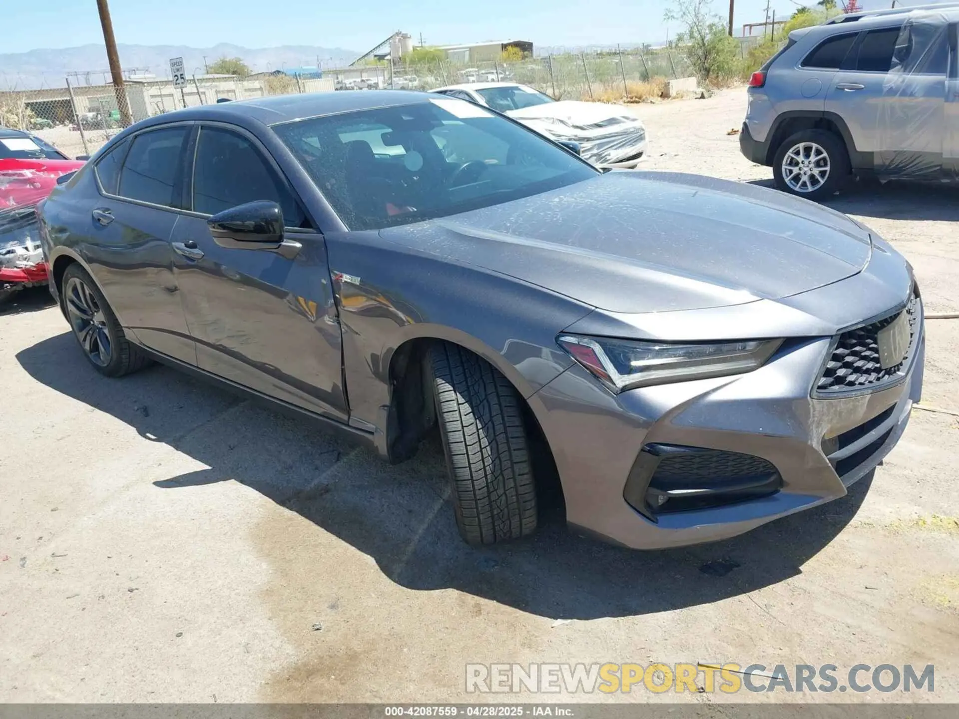 1 Photograph of a damaged car 19UUB5F55MA007104 ACURA TLX 2021
