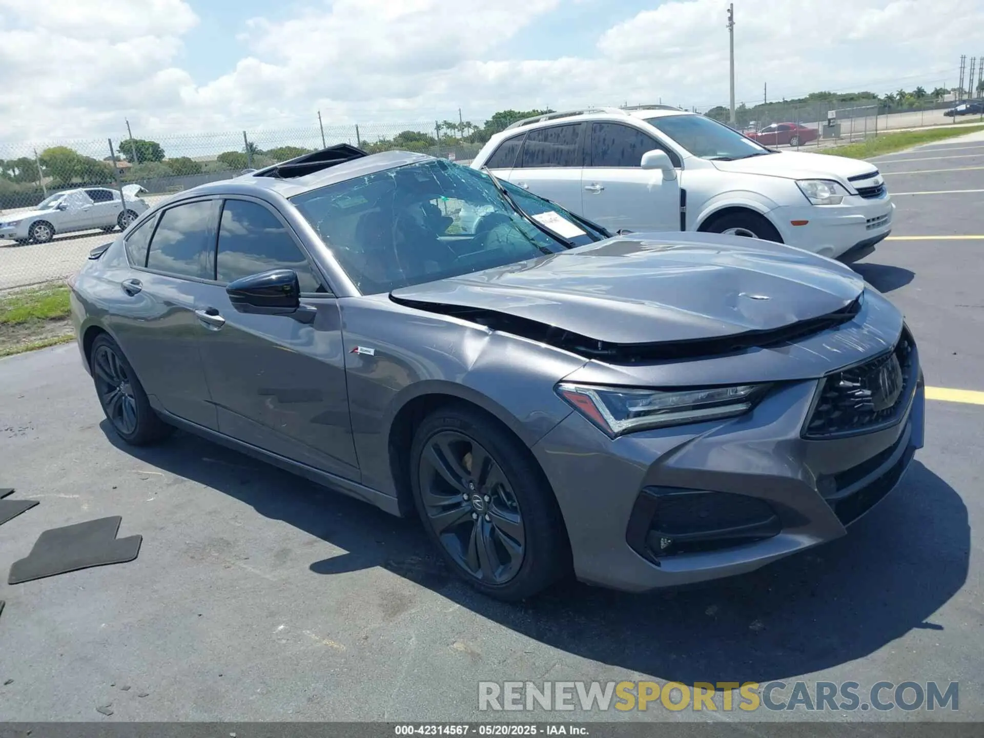 1 Photograph of a damaged car 19UUB5F58MA008036 ACURA TLX 2021