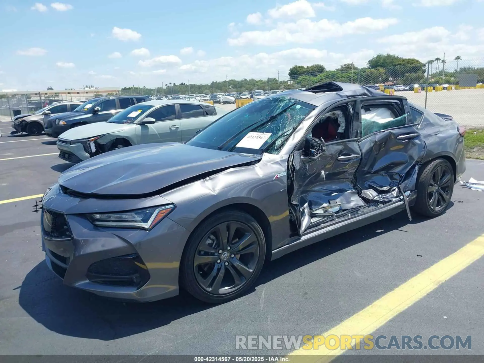 2 Photograph of a damaged car 19UUB5F58MA008036 ACURA TLX 2021