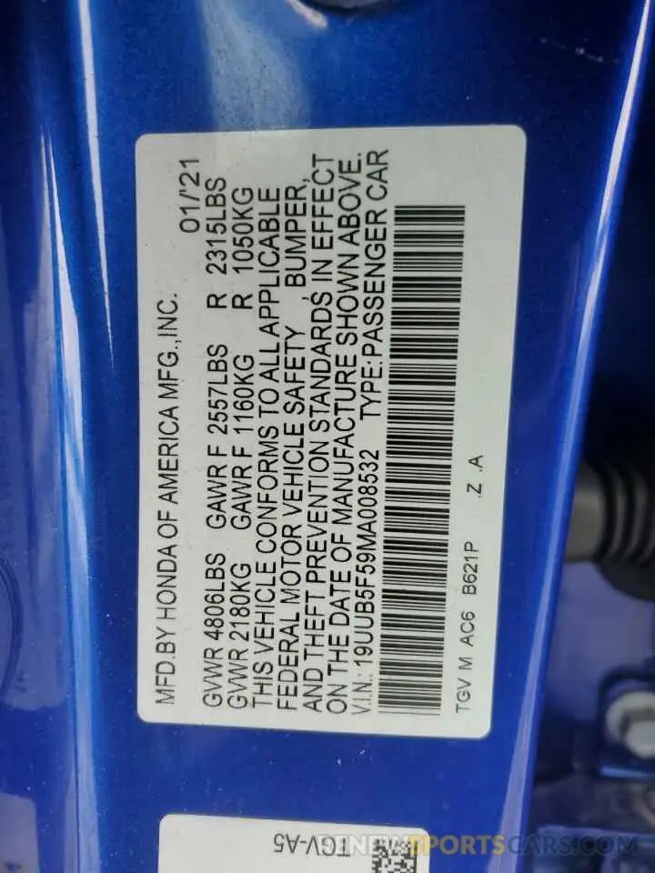 14 Photograph of a damaged car 19UUB5F59MA008532 ACURA TLX 2021