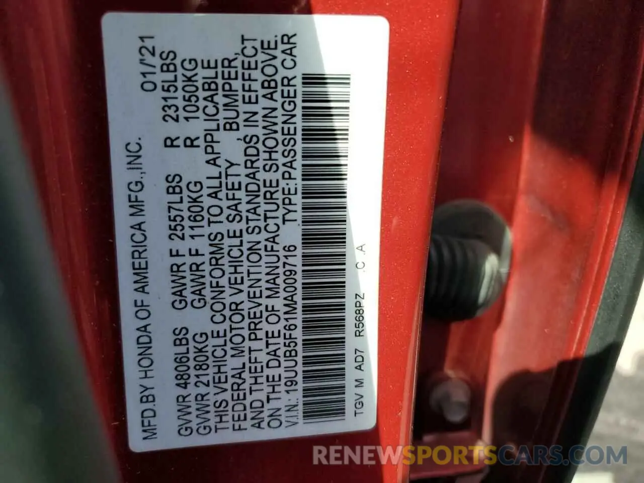 12 Photograph of a damaged car 19UUB5F61MA009716 ACURA TLX 2021