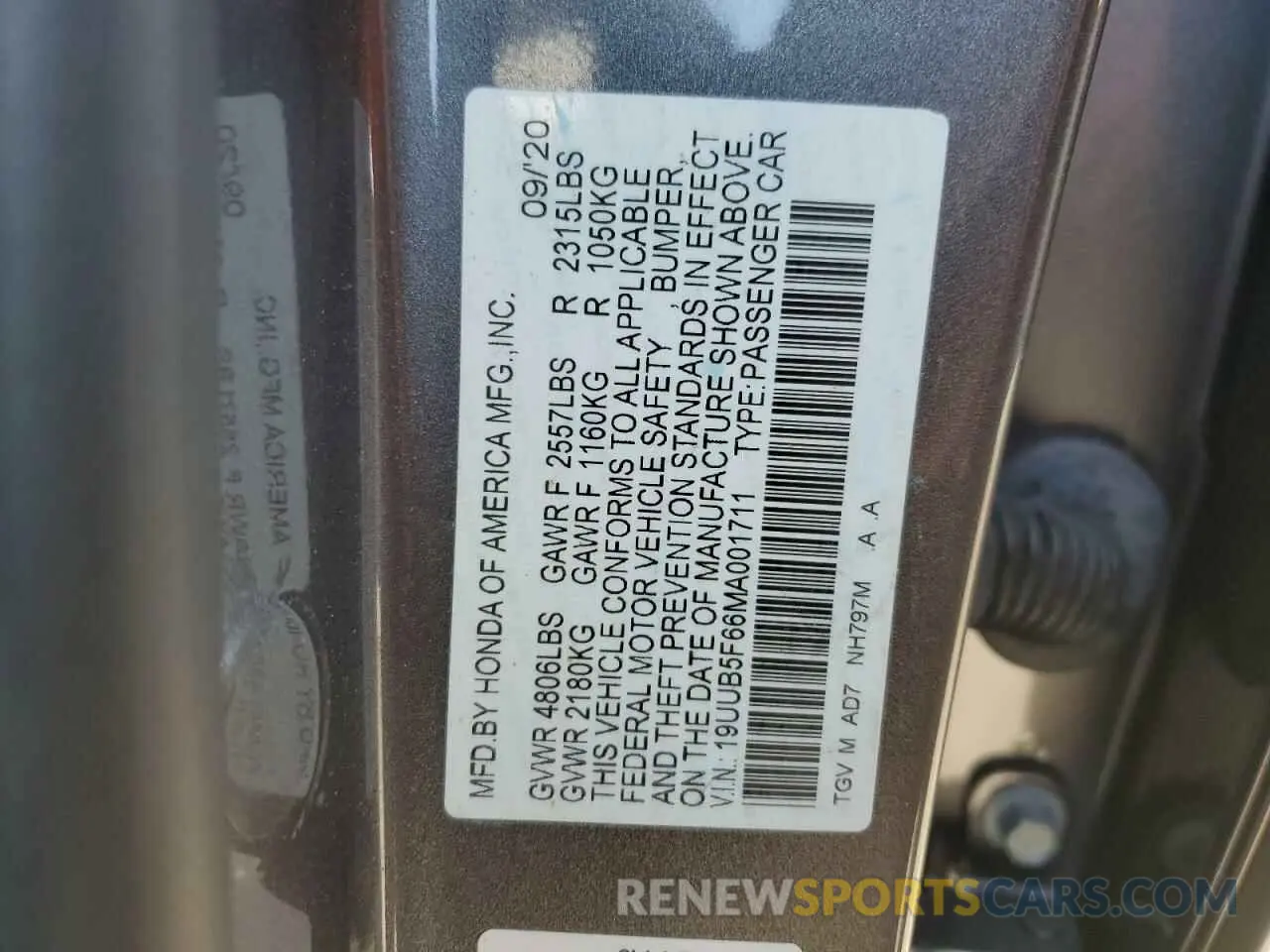 12 Photograph of a damaged car 19UUB5F66MA001711 ACURA TLX 2021