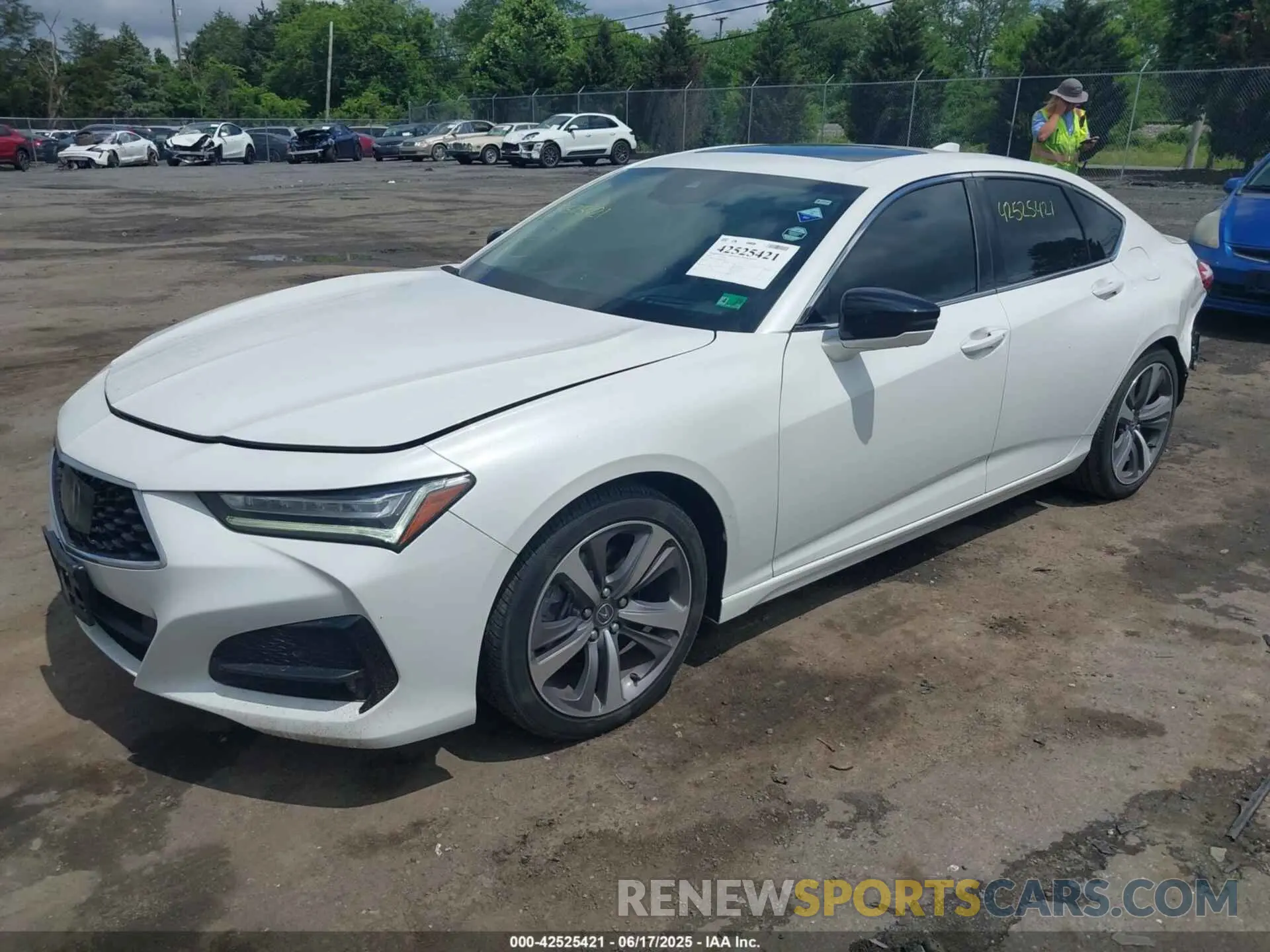 2 Photograph of a damaged car 19UUB5F68MA001306 ACURA TLX 2021